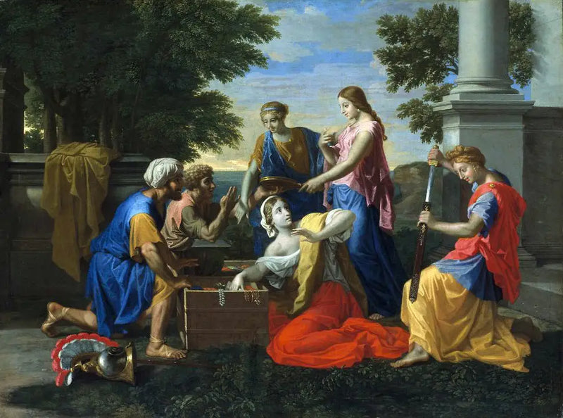 Aquiles entre las hijas de la reina Lycomède - Nicolas Poussin