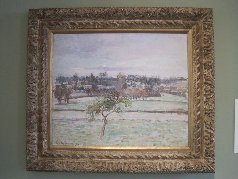 El Manzano, efecto de nieve en Éragny - Camille Pissarro