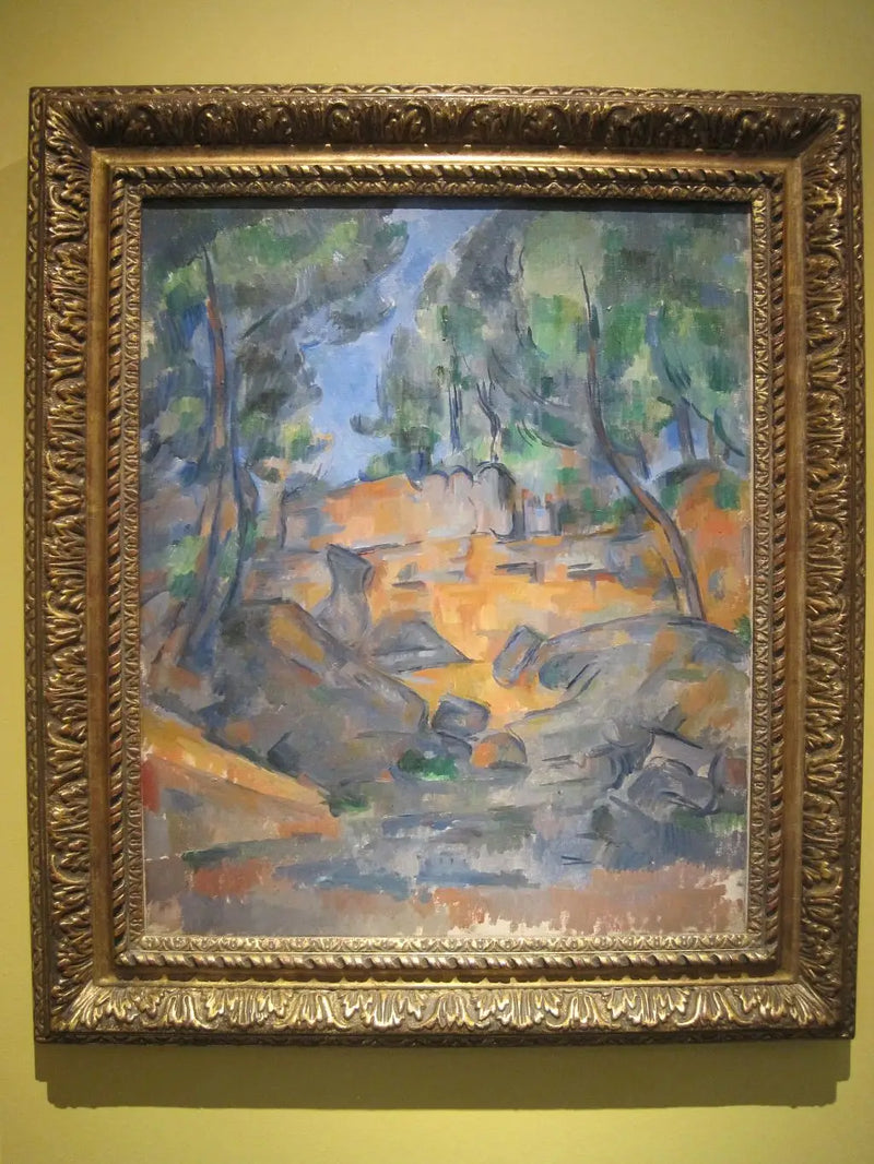 Árboles y rocas - Paul Cézanne