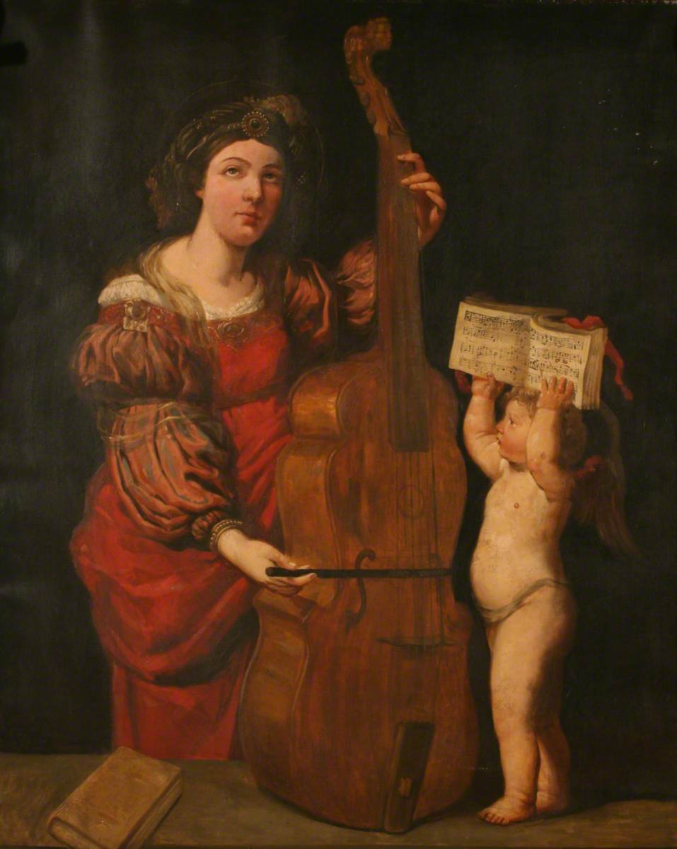 Sainte Cécile jouant de la viole - Domenichino - Alpha Reproduction