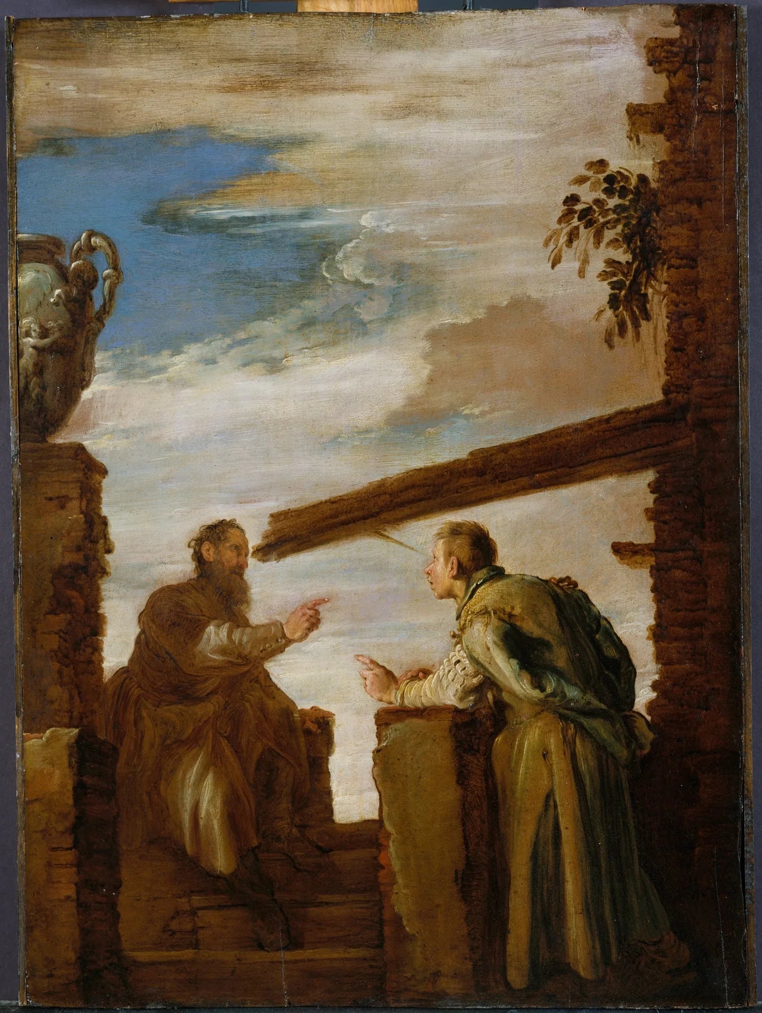 Parabole de la paille et de la poutre - Domenico Fetti image 1 tableau peint à l’huile sur toile