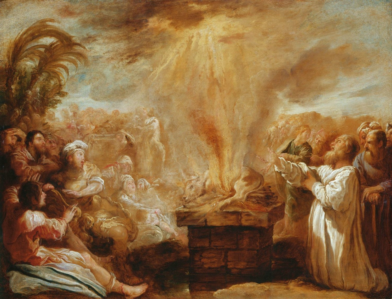 Le sacrifice d'Élie devant les prêtres de Baal - Domenico Fetti