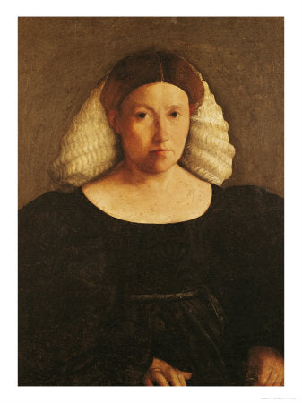 Portrait d'une femme avec un filet blanc - Dosso Dossi