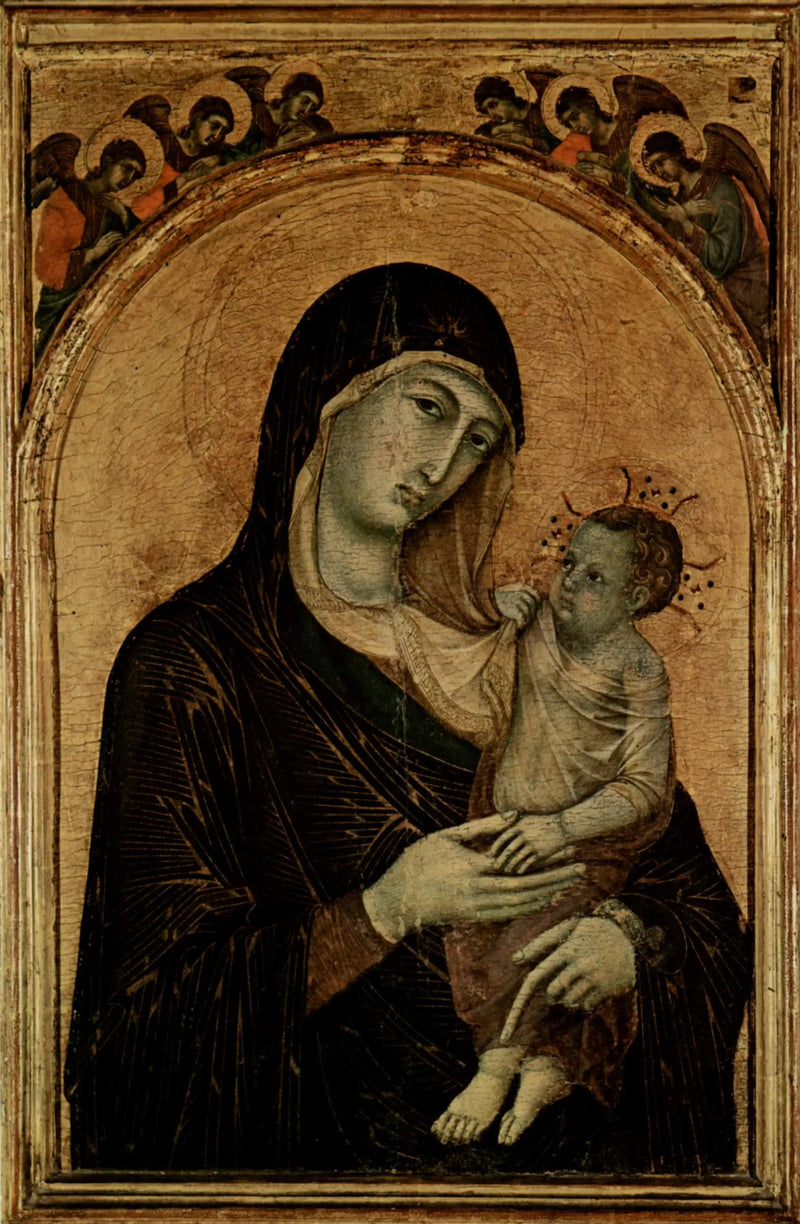 Virgen con el Niño y seis Ángeles - Duccio di Buoninsegna
