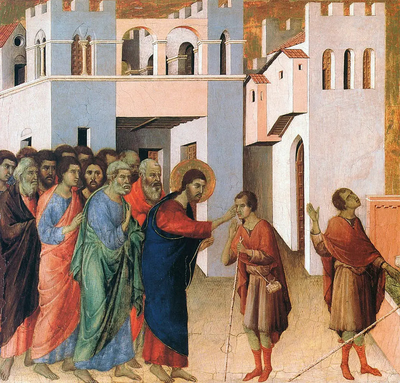 La sanación del hombre ciego - Duccio di Buoninsegna