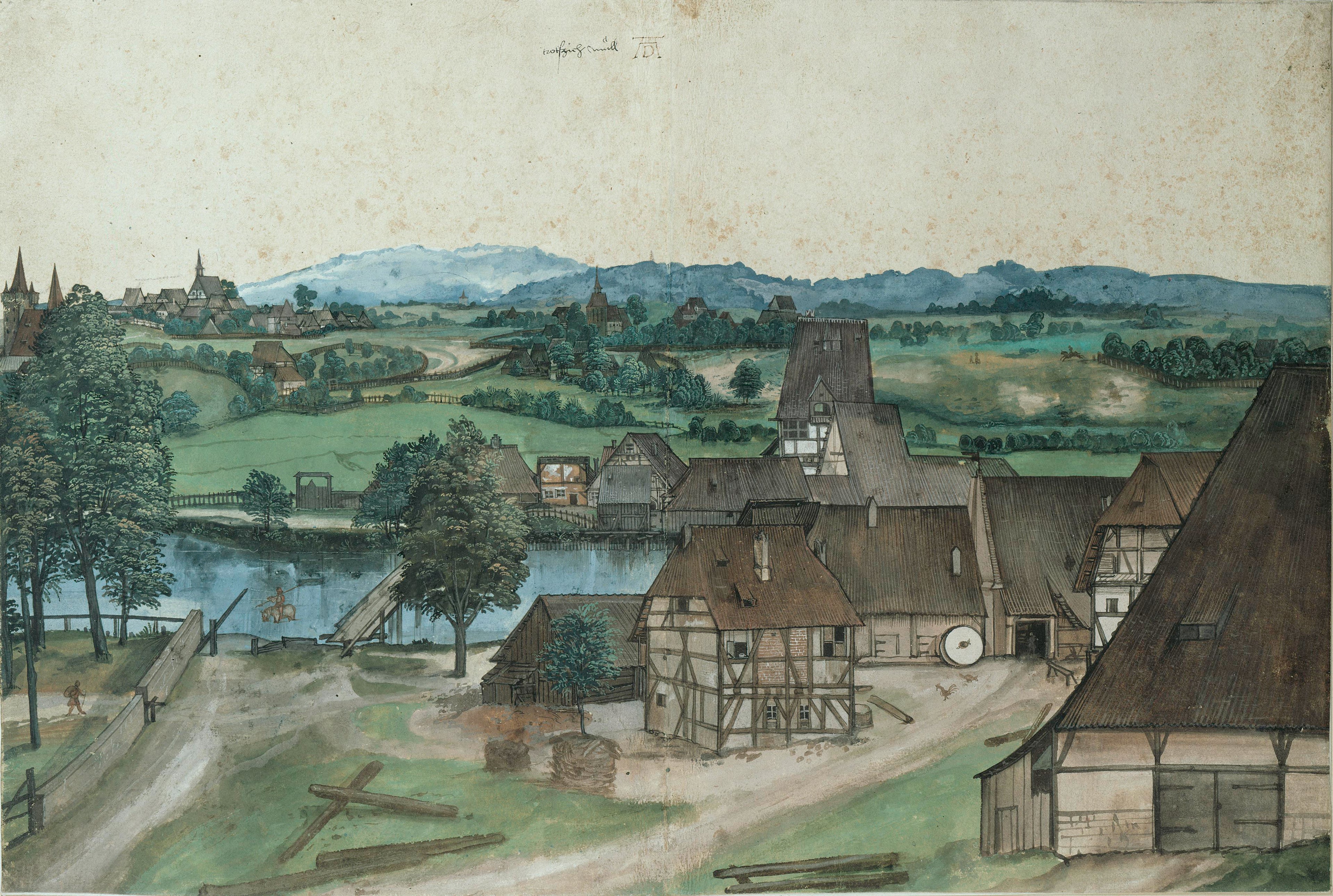 La Tréfilerie sur la Pegnitz près de Nuremberg - Albrecht Dürer - Alpha Reproduction