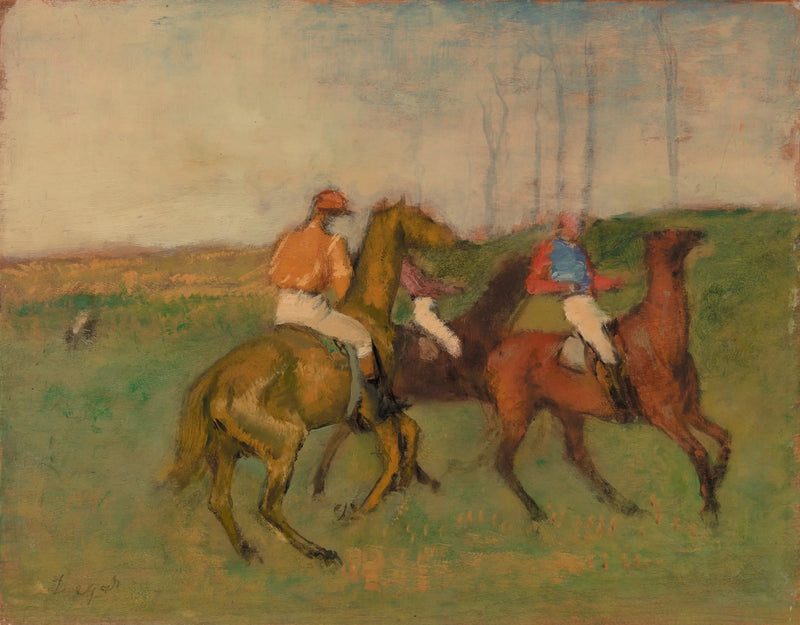 Jinetes y caballos de carrera - Edgar Degas