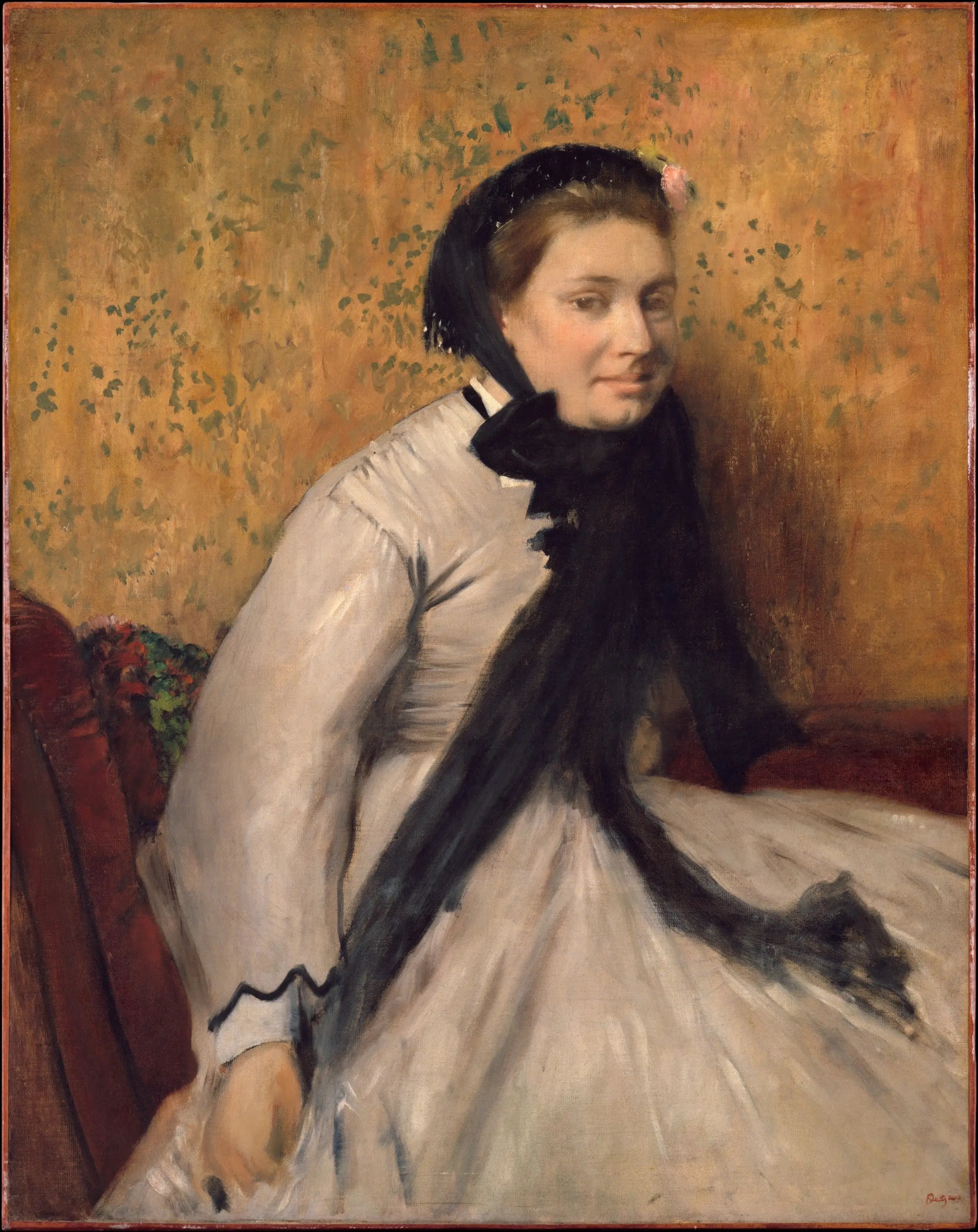 Reproduction du tableau « Portrait d'une femme en gris - Edgar Degas » par Alpha Reproduction en peinture à l’huile