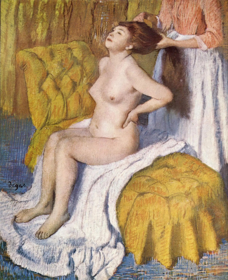 Mujer peinándose el cabello - Edgar Degas
