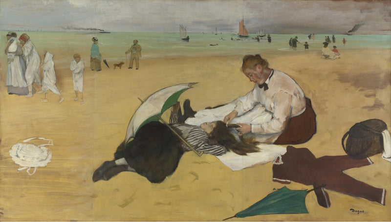 Escena de playa - Edgar Degas