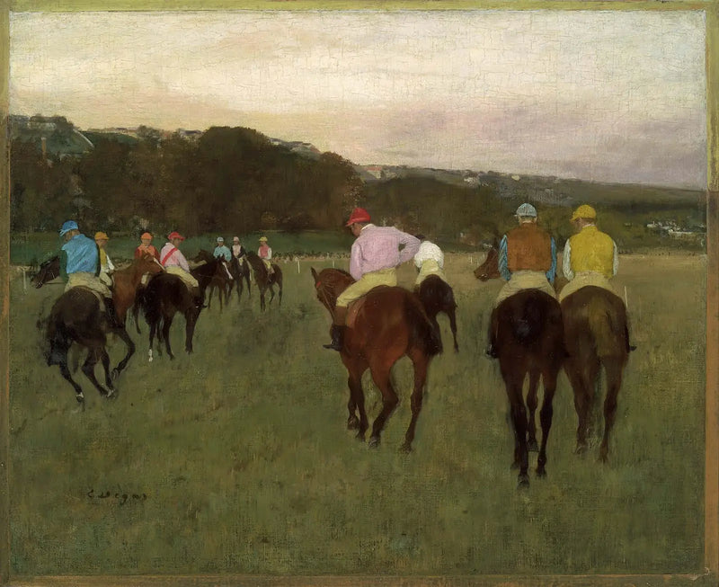Caballos de carreras en Longchamp - Edgar Degas