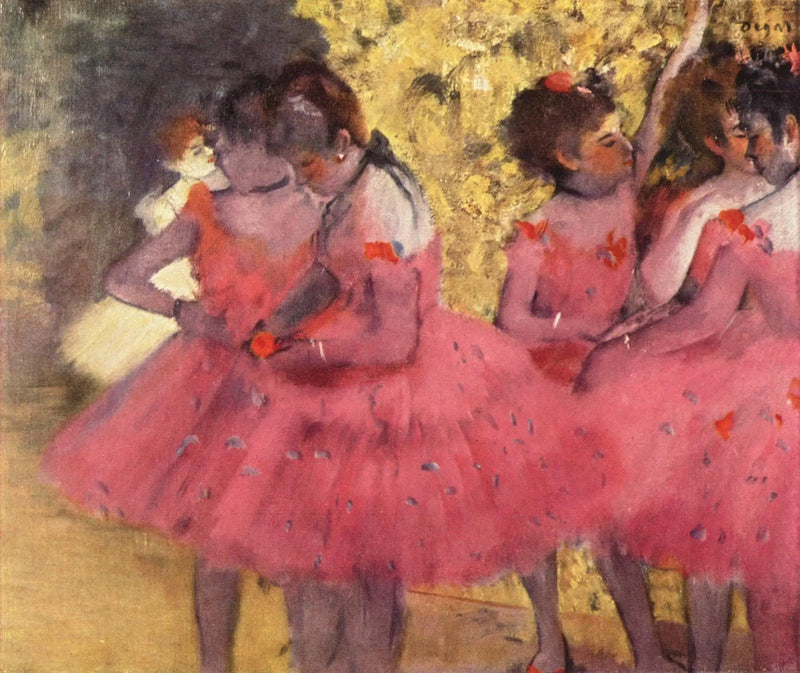 Bailarinas con faldas rojas - Edgar Degas