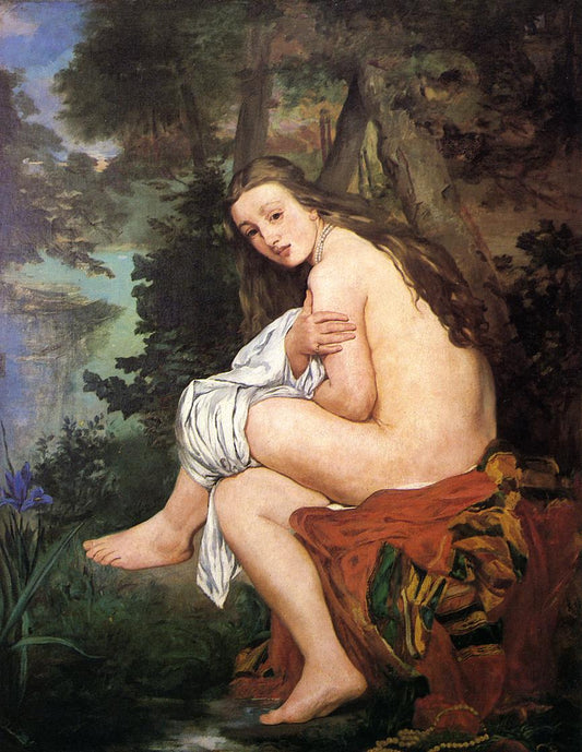 Reproduction du tableau « La Nymphe surprise - Édouard Manet » par Alpha Reproduction en peinture à l’huile