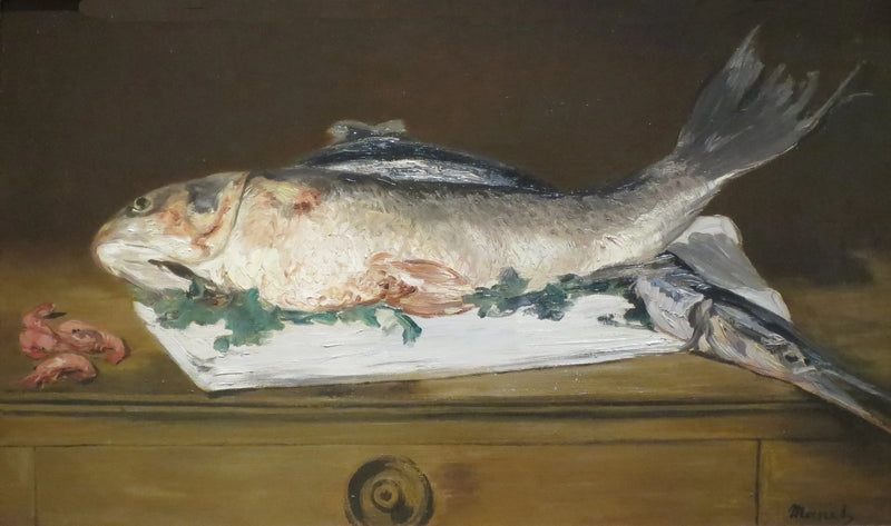 Salmón, lucio, camarones - Édouard Manet