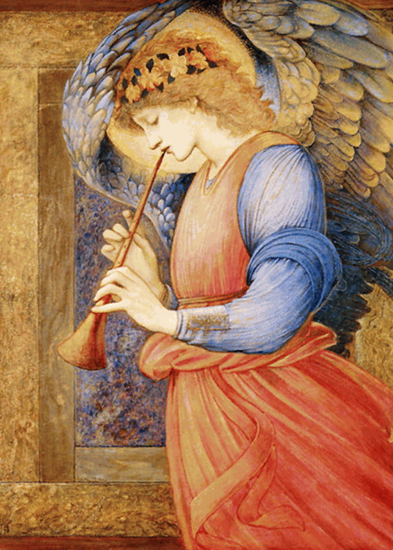 Un ángel tocando la flauta dulce - Edward Burne-Jones
