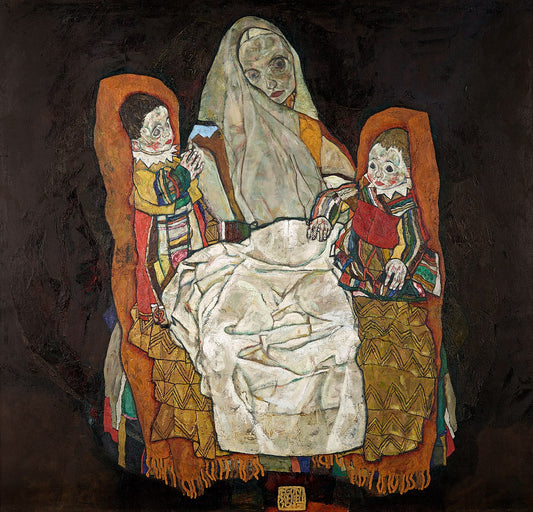 👩‍👧‍👦 Madre con dos hijos III – Egon Schiele (1915)