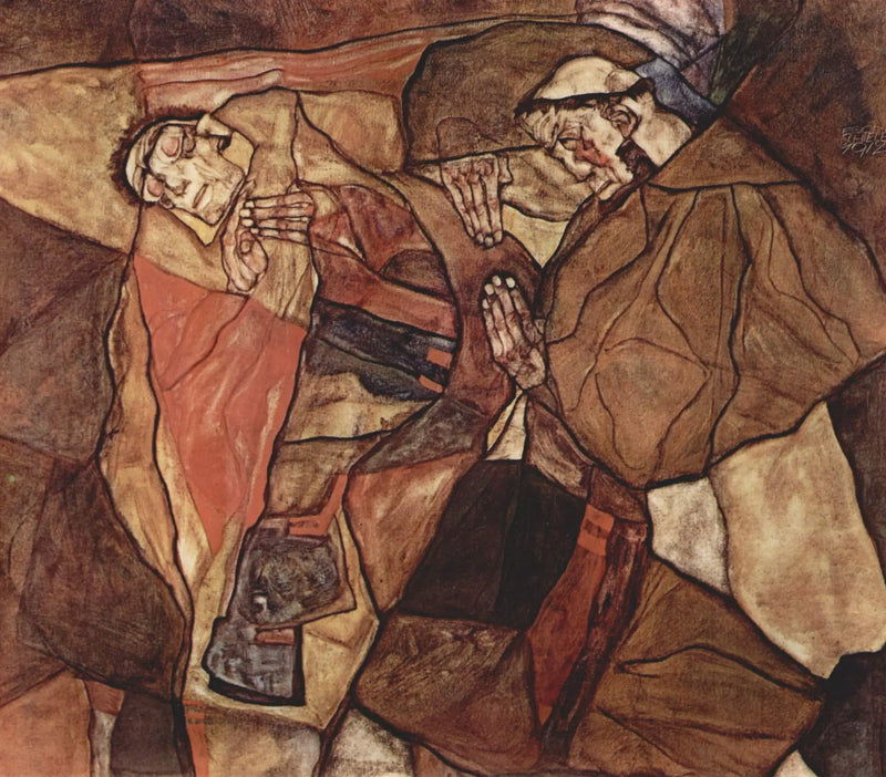 Agonía (La Lucha a Muerte) - Egon Schiele