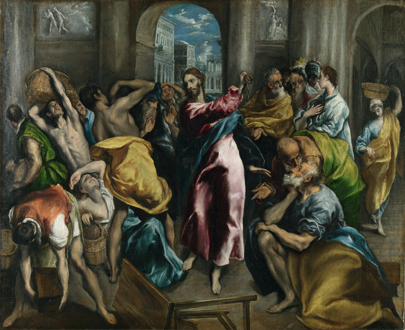 El Cristo expulsando a los mercaderes del Templo - El Greco