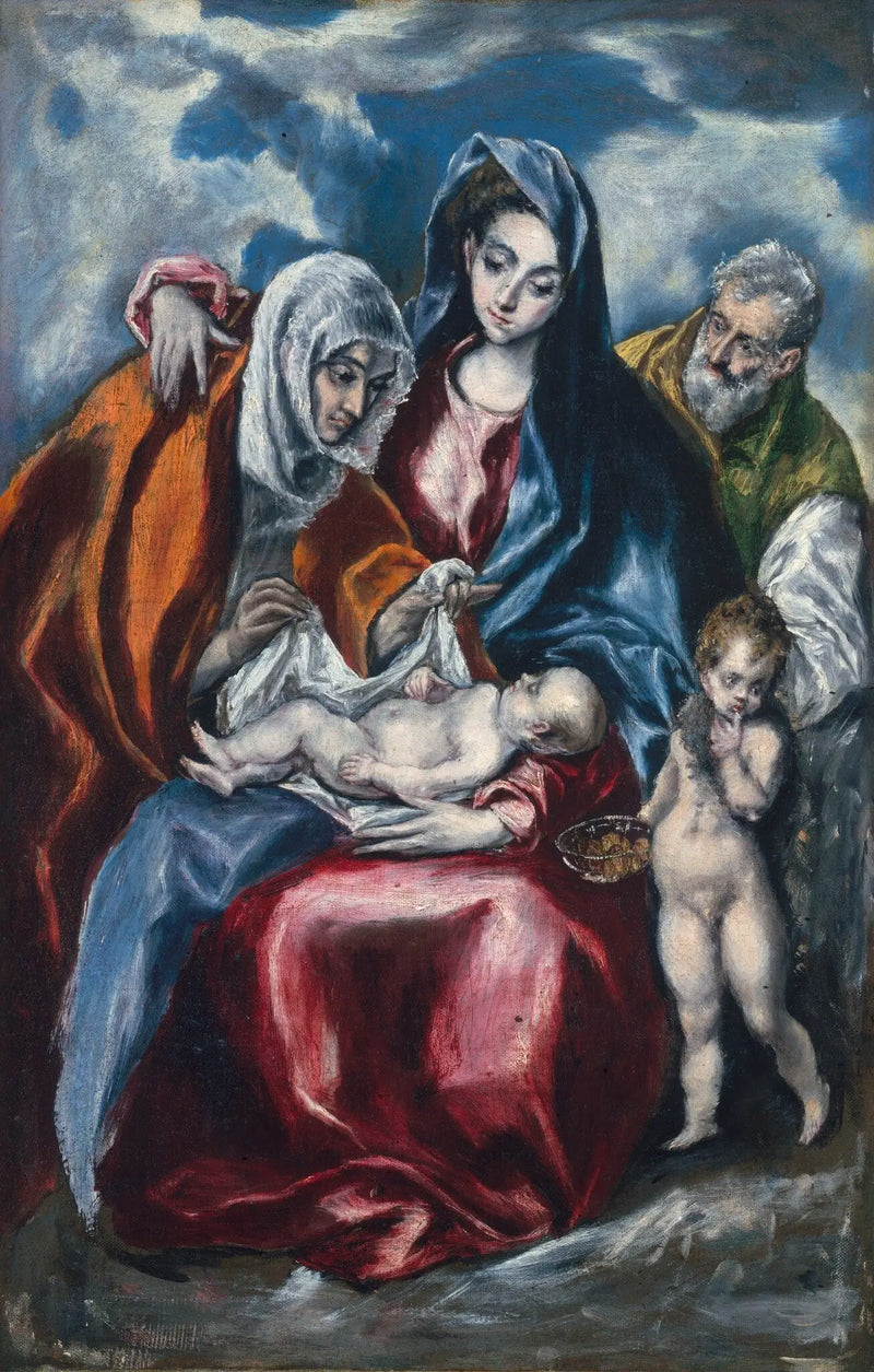La Sagrada Familia con Santa Ana y el niño Juan Bautista - El Greco