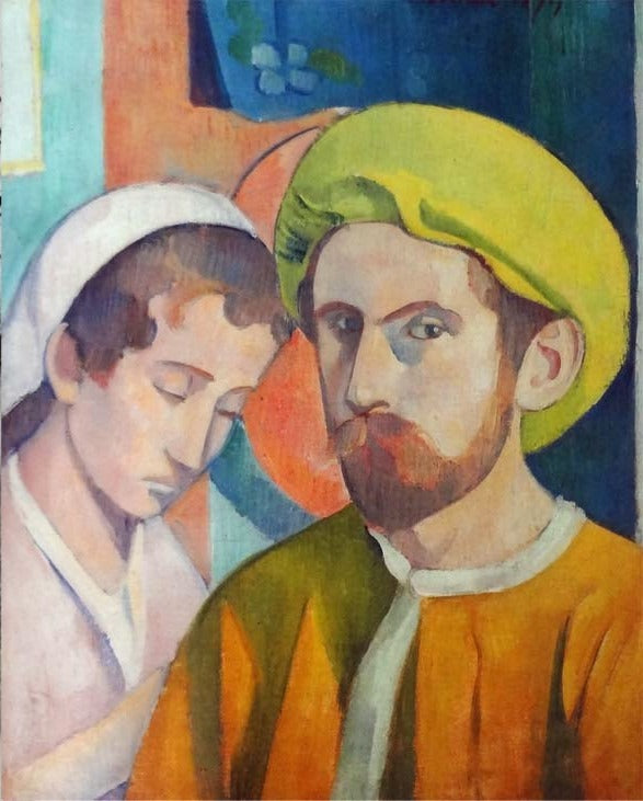 Retrato del artista con turbante amarillo - Émile Bernard