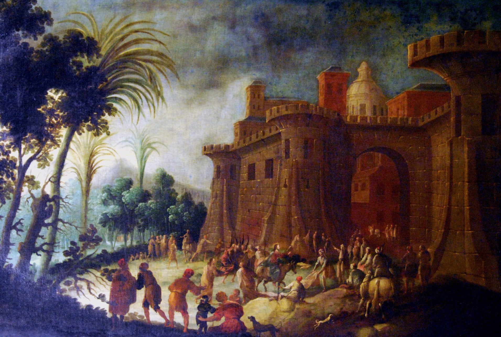 Entrée du Christ à Jérusalem - Alessandro Magnasco image 1 reproduction artisanale de tableau