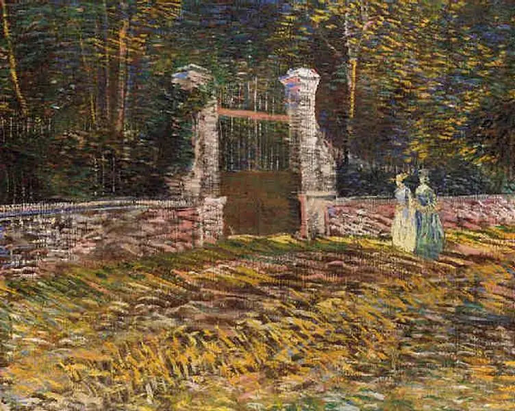 Entrada del Parque Voyer d'Argenson en Asnières - Vincent van Gogh