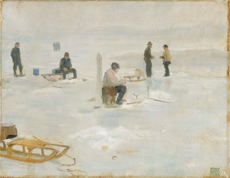 Pêche d’hiver - Erik Werenskiold