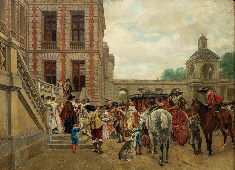 Arrivée au château - Ernest Meissonier