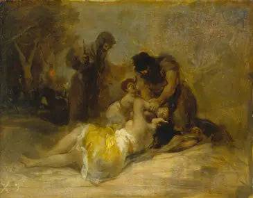 Ataque contra una mujer - Francisco de Goya