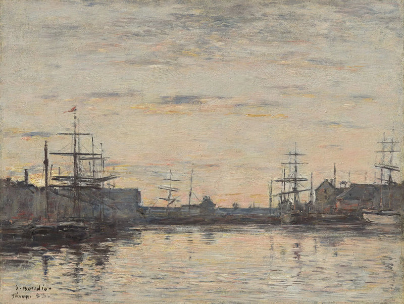 Fécamp: el puerto interior - Eugène Boudin