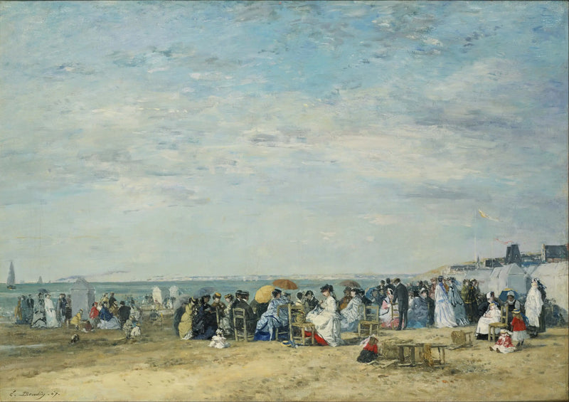 La playa de Trouville - Eugène Boudin
