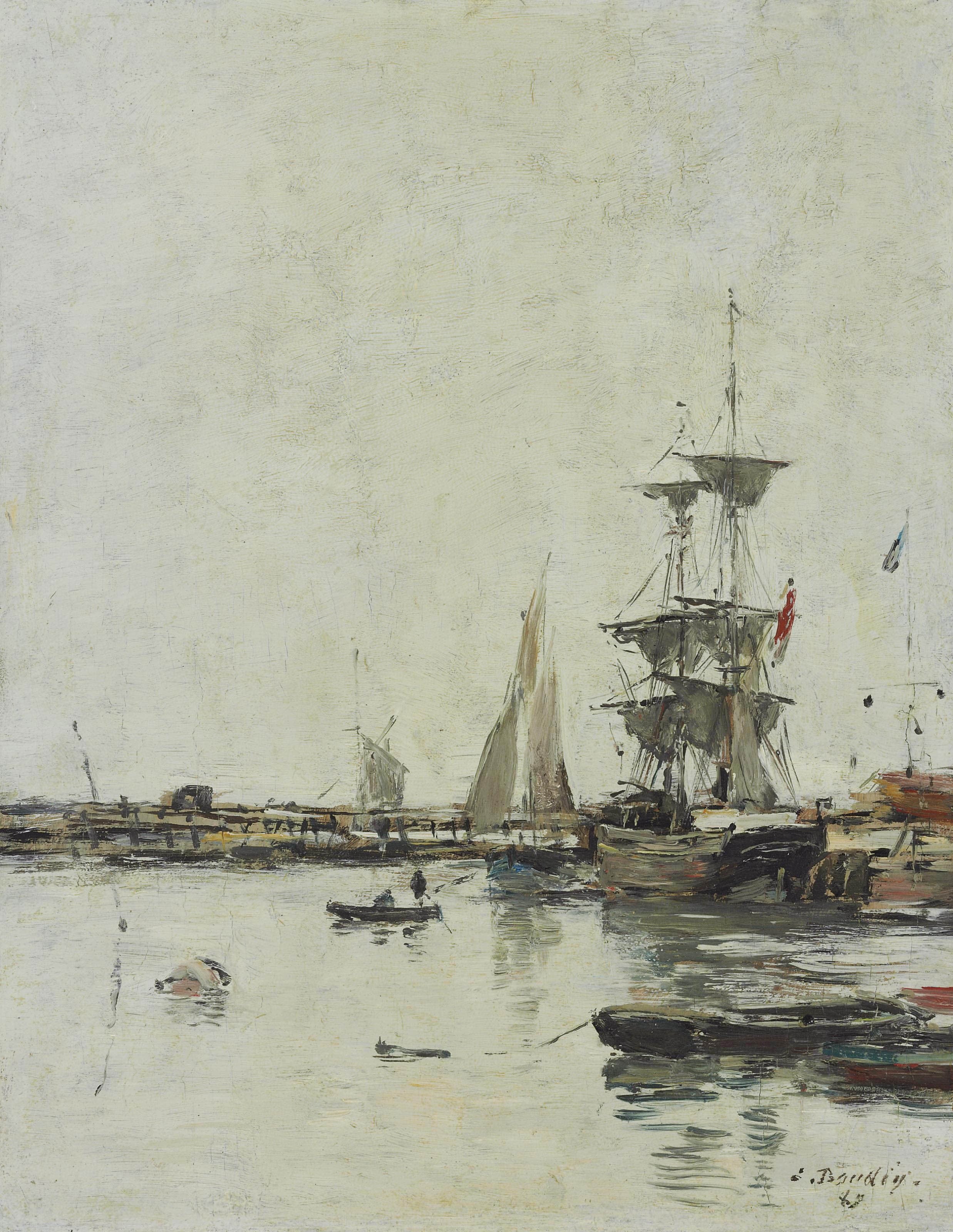 Reproduction du tableau « La jetée à Trouville - Eugène Boudin » par Alpha Reproduction en peinture à l’huile