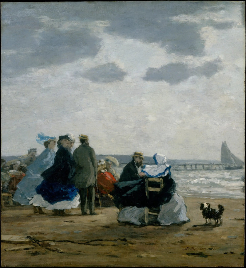 En la playa, Dieppe - Eugène Boudin