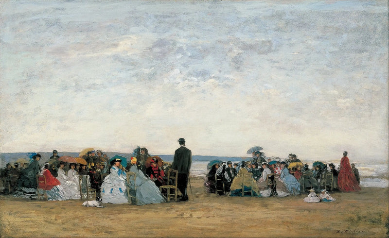 La Playa cerca de Trouville - Eugène Boudin
