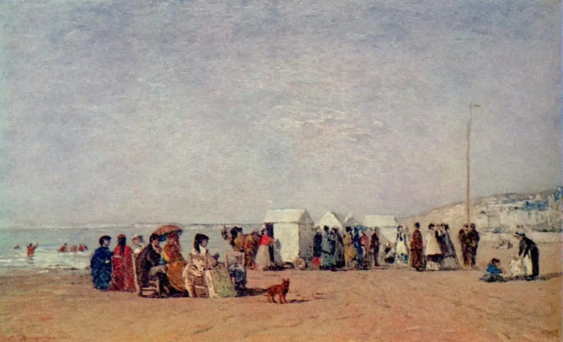 En la playa de Trouville - Eugène Boudin