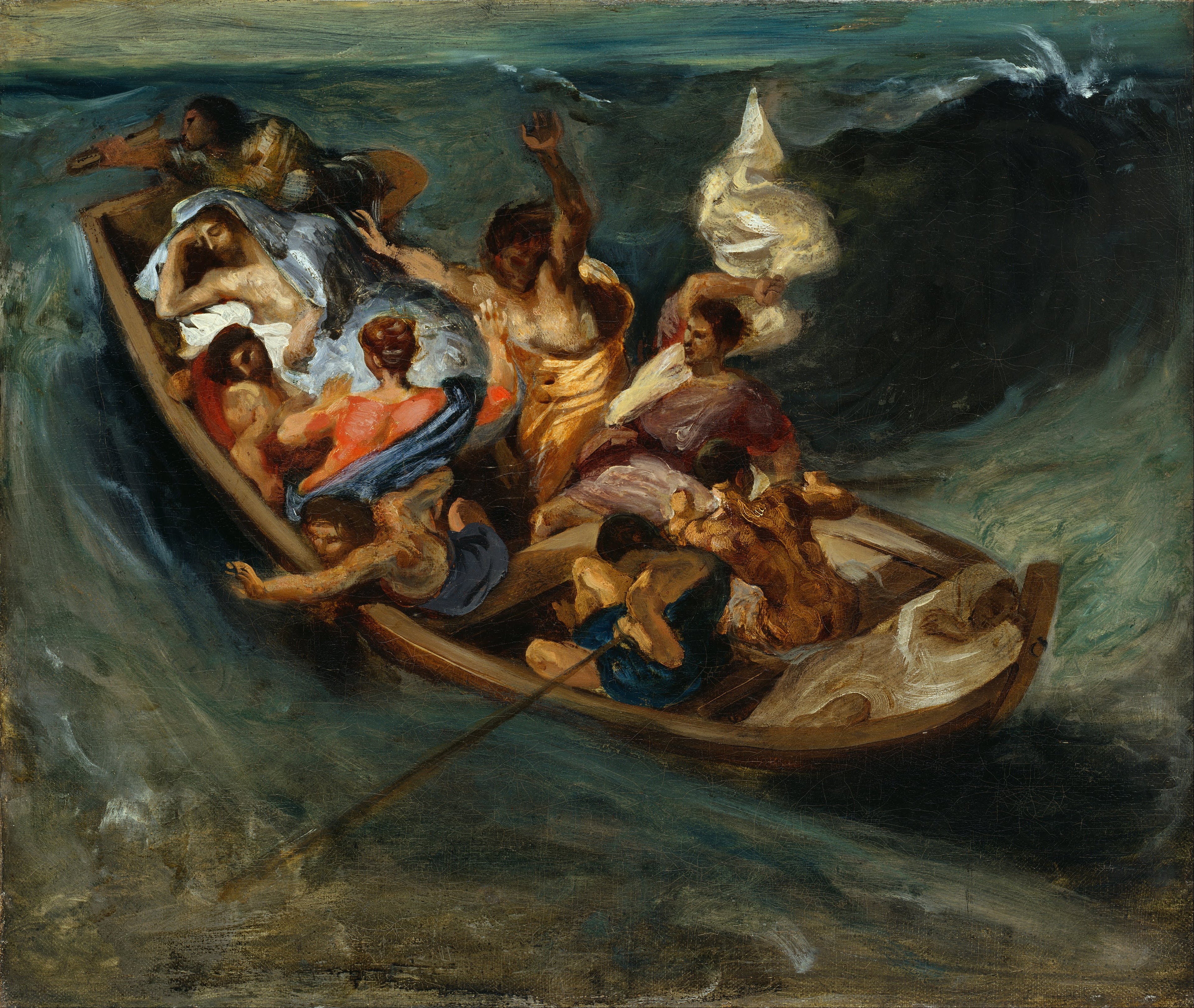 Reproduction du tableau « Christ sur la mer de Galilée - Eugène Delacroix » par Alpha Reproduction en peinture à l’huile