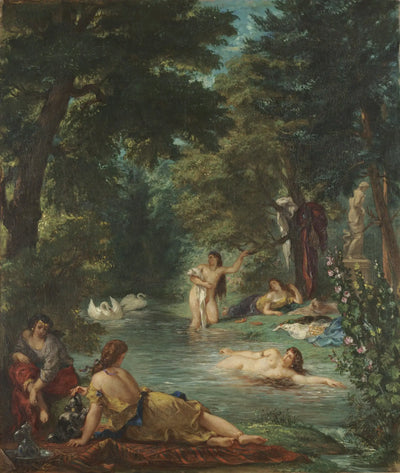 Reproduction du tableau « Les baigneuses - Eugène Delacroix » par Alpha Reproduction en peinture à l’huile