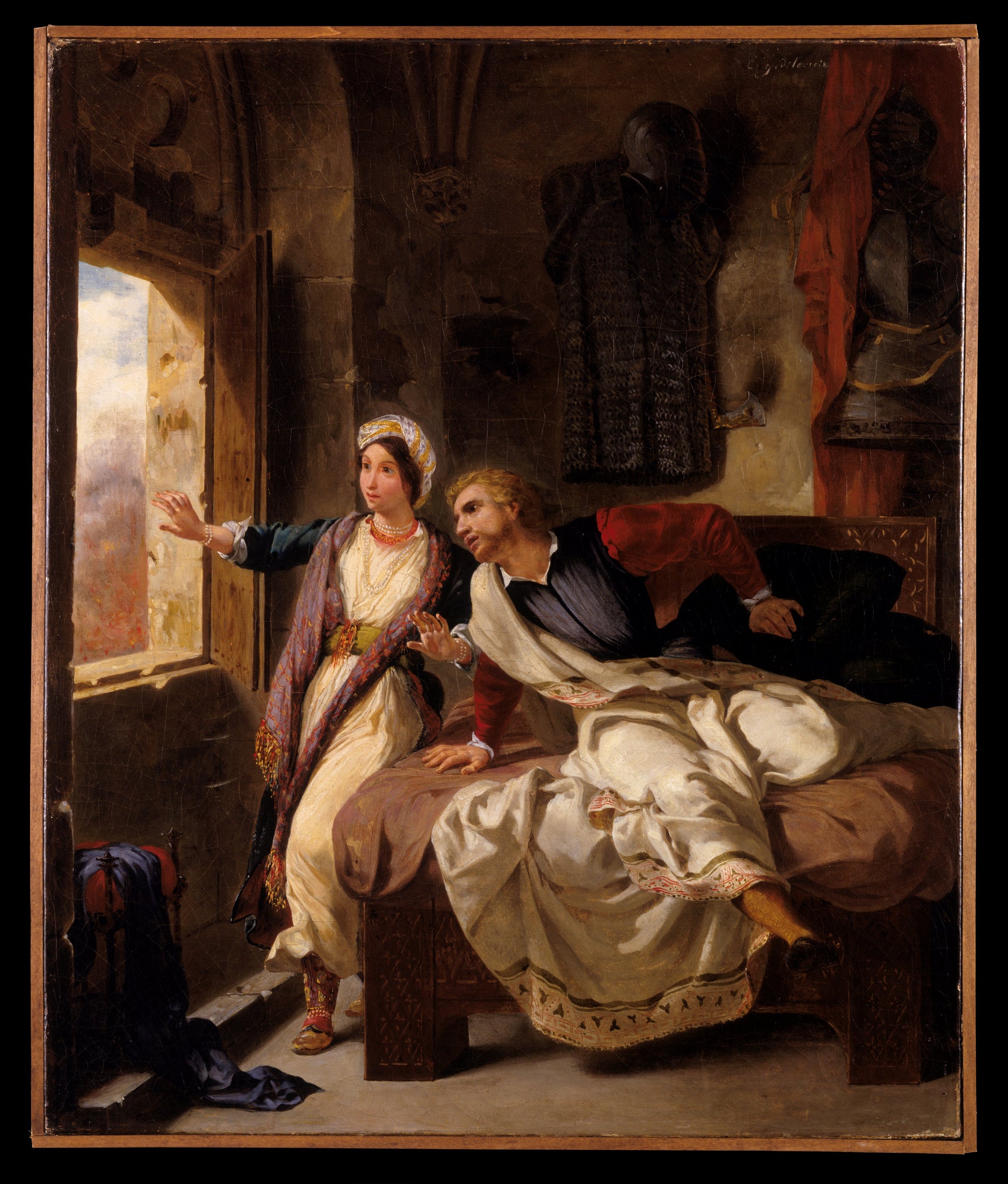 Reproduction du tableau « Rebecca et Ivanhoé blessé - Eugène Delacroix » par Alpha Reproduction en peinture à l’huile