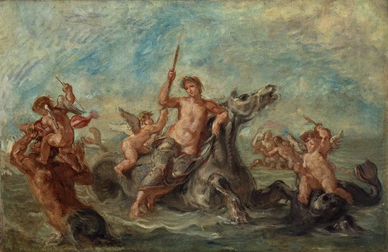 El Triunfo de Anfitrite - Eugène Delacroix