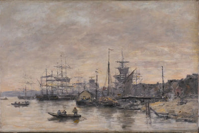 Reproduction du tableau « Bordeaux, le port - Eugène Boudin » par Alpha Reproduction en peinture à l’huile