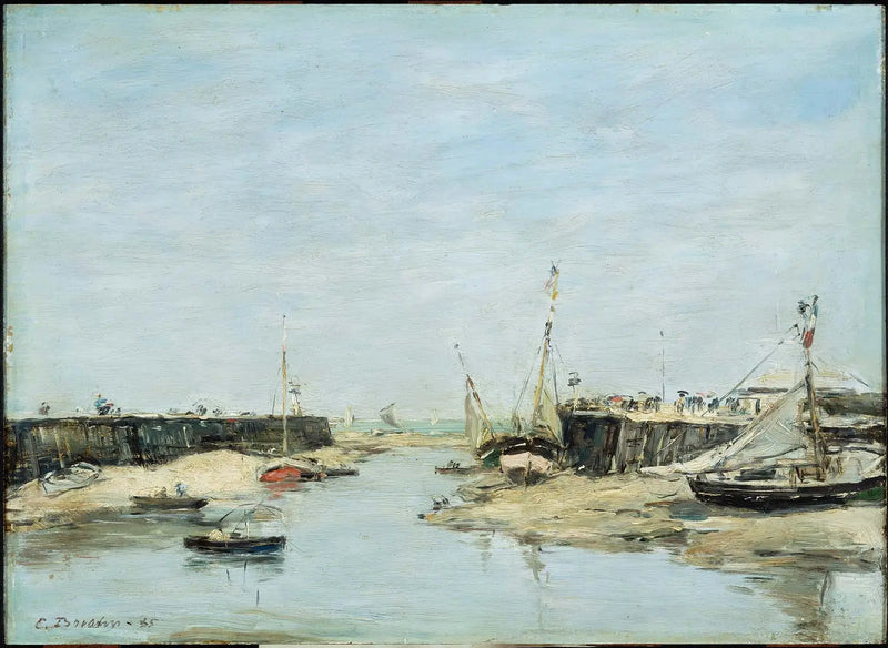 Trouville Las Jetées a Marea Baja - Eugène Boudin