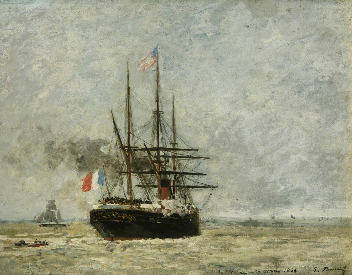 Reproduction du tableau « Départ du port - Eugène Boudin » par Alpha Reproduction en peinture à l’huile