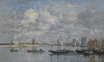 Reproduction du tableau « Camaret, le port - Eugène Boudin » par Alpha Reproduction en peinture à l’huile