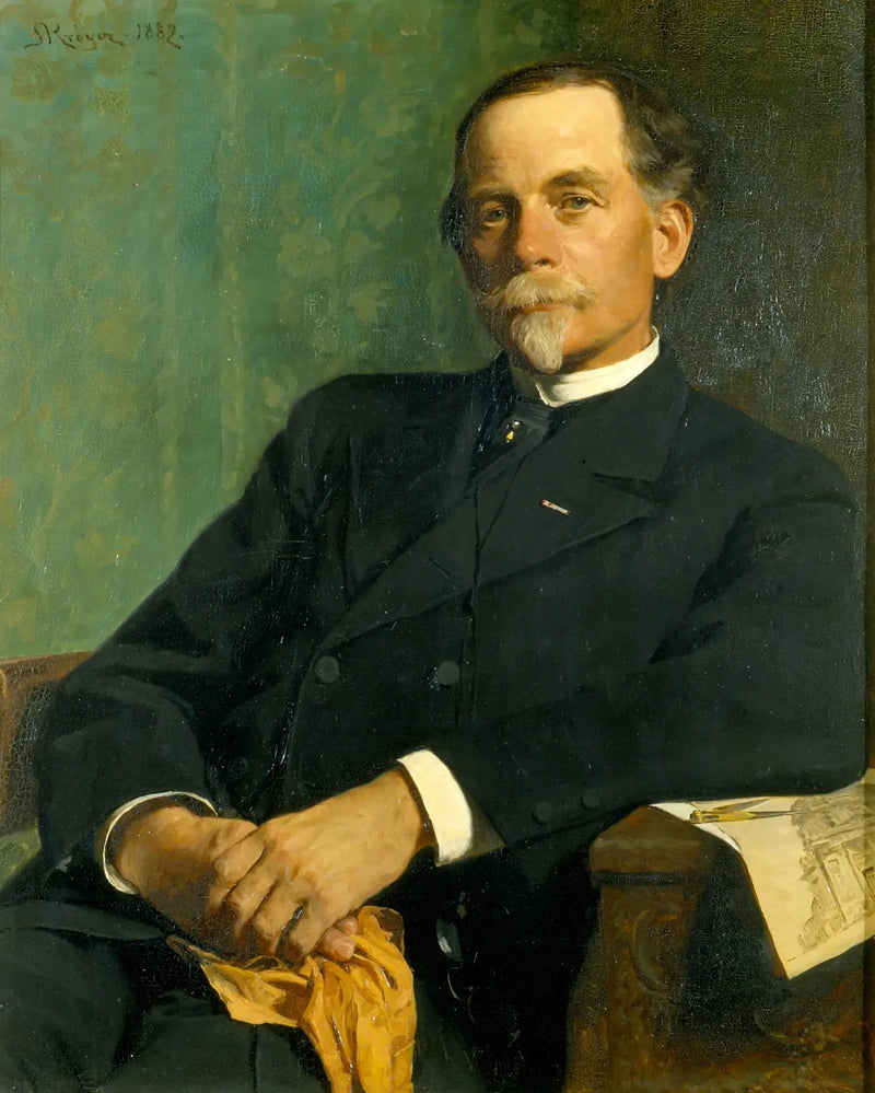 Arquitecto, profesor F. Meldahl sentado - Peder Severin Krøyer