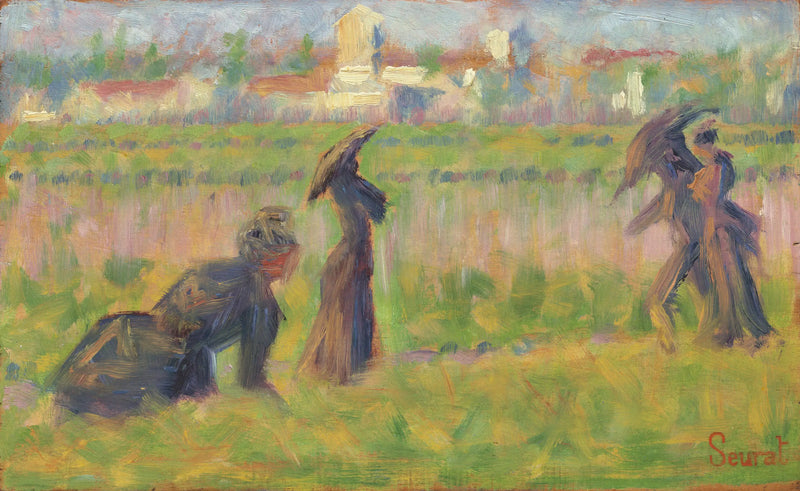 Figuras en un paisaje - Georges Seurat