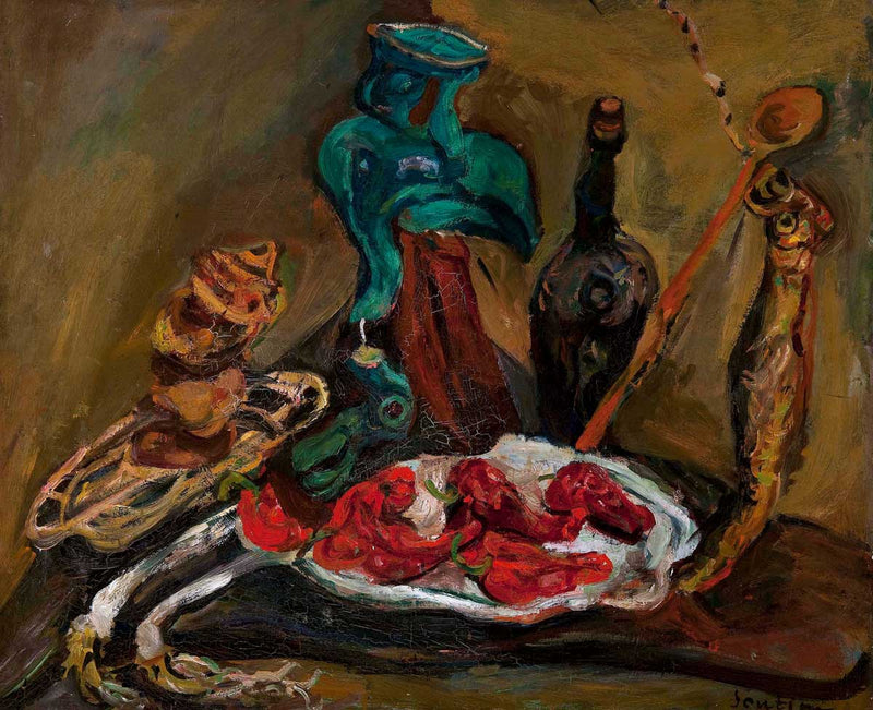 Fish, Peppers, Onions by Chaim Soutine (1919) - Chaim Soutine