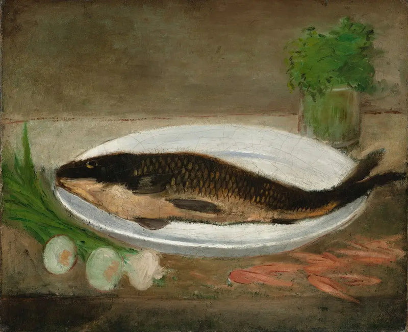 Pescado en un plato - Alfred Sisley