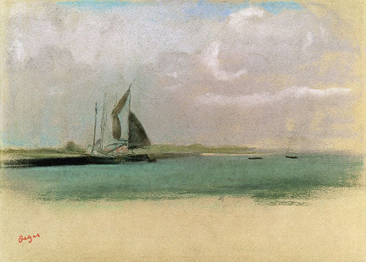 Bateaux de pêcheurs rentrant au port - Edgar Degas - Reproductions de tableaux et peintures haut de gamme