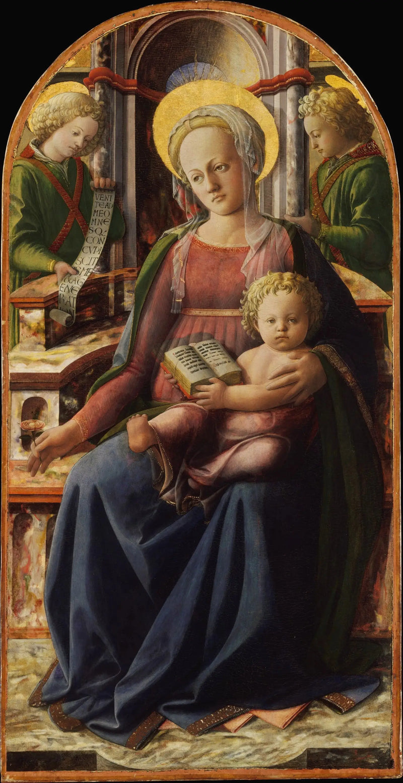 Madonna y Niño en trono con dos ángeles - Fra Filippo Lippi