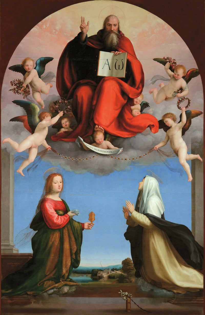 Eterno en gloria entre las santas María Magdalena y Catalina de Siena - Fra Bartolomeo
